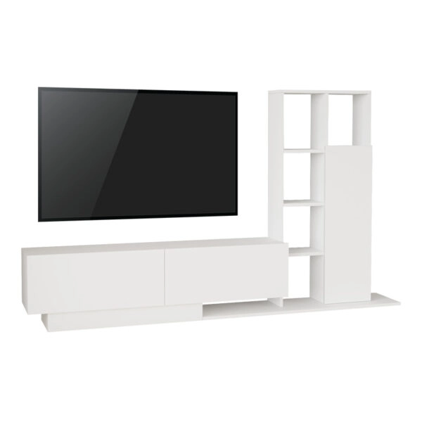 Σύνθετο σαλονιού Damon  σε λευκή απόχρωση 211.2x29.5x123.6εκ