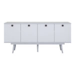 Μπουφές Salonde  λευκό μελαμίνης-λευκό pp πόδι 180x40x82.6εκ