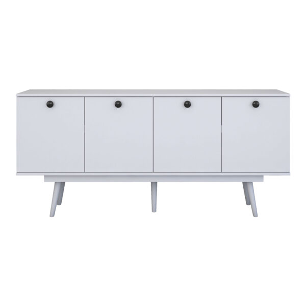 Μπουφές Salonde  λευκό μελαμίνης-λευκό pp πόδι 180x40x82.6εκ