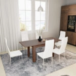 Τραπέζι Quiin επεκτεινόμενο καρυδί 120-164x70x73.5εκ