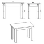 Τραπέζι Celeste καρυδί 100x60x73.5εκ