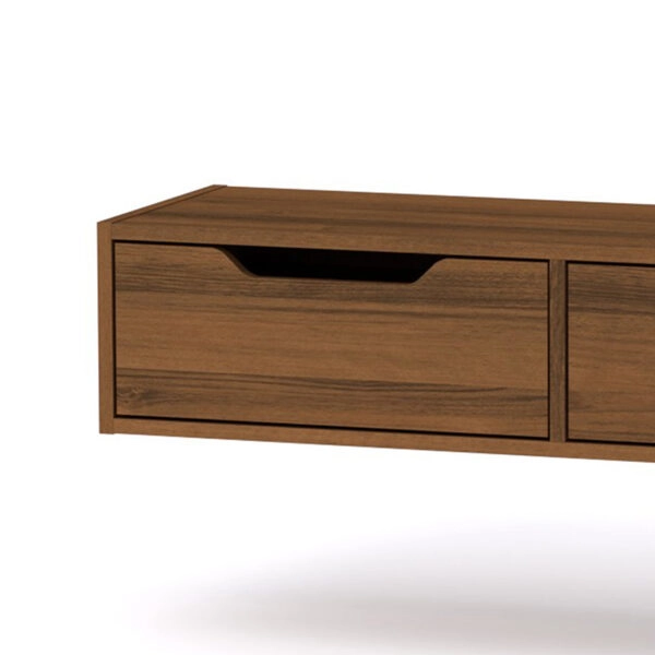 Κονσόλα επιτοίχια Alberto  σε καρυδί απόχρωση 100x32.5x22εκ