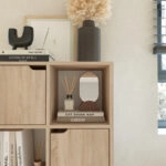 Βιβλιοθήκη Bookel μελαμίνης σε sonoma απόχρωση 59.5x27.5x89εκ