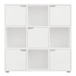 Βιβλιοθήκη Bookel  σε λευκή απόχρωση 88.5x27.5x89.3εκ