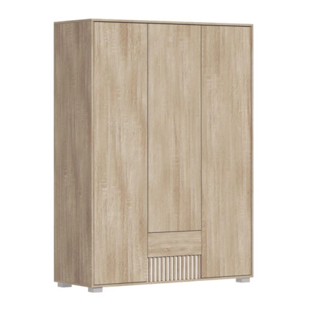 Ντουλάπα Bruse  μελαμίνη σε sonoma-oak απόχρωση 148.5x56.5x203.2εκ