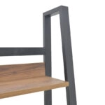 Βιβλιοθήκη Ryder  καρυδί-μαύρο 75x36x185εκ