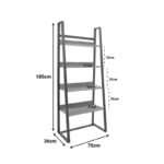 Βιβλιοθήκη Ryder  καρυδί-μαύρο 75x36x185εκ