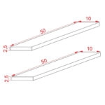 Ραφιέρα τοίχου Tipina  pine wood σε φυσική απόχρωση 50x8.5x4εκ