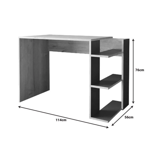 Γραφείο εργασίας Toska  σε oak- ανθρακί απόχρωση 114x56x76εκ