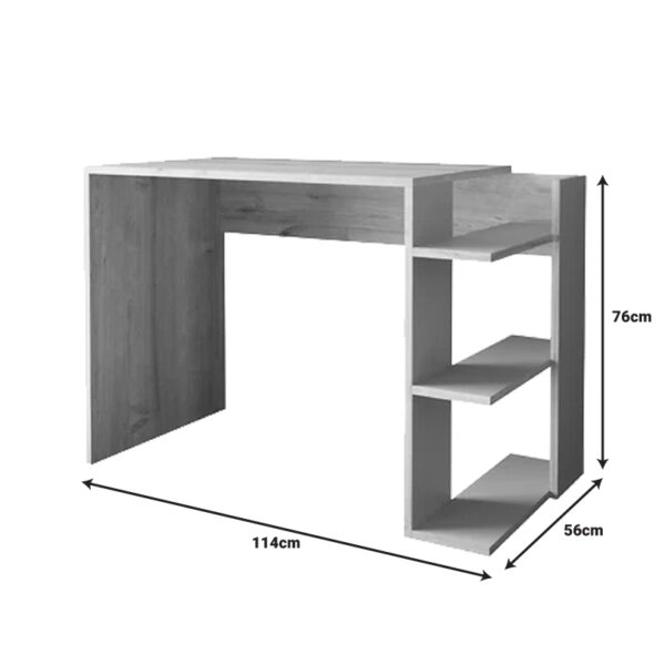 Γραφείο εργασίας Toska  σε oak- sandstone απόχρωση 114x56x76εκ