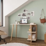 Γραφείο εργασίας Volet  σε oak- sandstone απόχρωση 114x56x76εκ