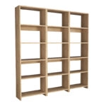 Βιβλιοθήκη Rabuku  σε oak  απόχρωση 146x22x160εκ