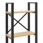 Βιβλιοθήκη Crimson  σε oak-μαύρη απόχρωση 50x22x150εκ