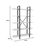 Βιβλιοθήκη Esthon  σε λευκή όψη μαρμάρου με χρυσό μέταλλο 120x32x180εκ