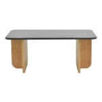 Τραπέζι Beca  σε oak-μαύρο απόχρωση 100x60x42εκ