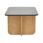 Τραπέζι Beca  σε oak-μαύρο απόχρωση 100x60x42εκ