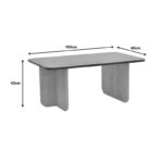 Τραπέζι Beca  σε oak-μαύρο απόχρωση 100x60x42εκ
