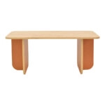Τραπέζι Bοca  σε oak-κεραμιδί απόχρωση 100x60x42εκ
