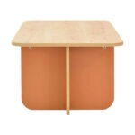 Τραπέζι Bοca  σε oak-κεραμιδί απόχρωση 100x60x42εκ
