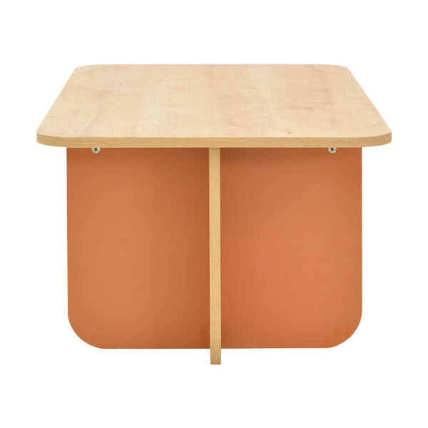 Τραπέζι Bοca  σε oak-κεραμιδί απόχρωση 100x60x42εκ
