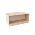Τραπέζι Monik  σε oak-ανοιχτό γκρι απόχρωση 90x56x40εκ