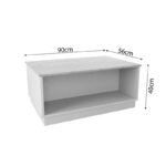 Τραπέζι Monik  σε oak-ανοιχτό γκρι απόχρωση 90x56x40εκ