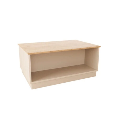 Τραπέζι Monik  σε oak-ανοιχτό γκρι απόχρωση 90x56x40εκ