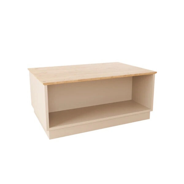 Τραπέζι Monik  σε oak-ανοιχτό γκρι απόχρωση 90x56x40εκ