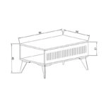 Τραπέζι Marla σε oak απόχρωση 90x56x40εκ