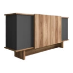 Μπουφές Zafore  σε ανθρακί - oak απόχρωση 180x45x80εκ