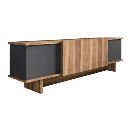 Έπιπλο τηλεόρασης Zafore  σε ανθρακί-oak απόχρωση 180x33x50εκ