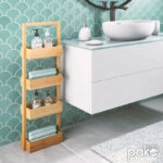 Ραφιέρα επιδαπέδια 4όροφη Ollie  ξύλινη μπαμπού χρώμα φυσικό 28x16x88εκ