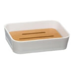 Σετ αξεσουάρ μπάνιου Nature  2τμχ pp χρώμα λευκό