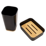 Σετ αξεσουάρ μπάνιου Nature  2τμχ pp χρώμα μαύρο