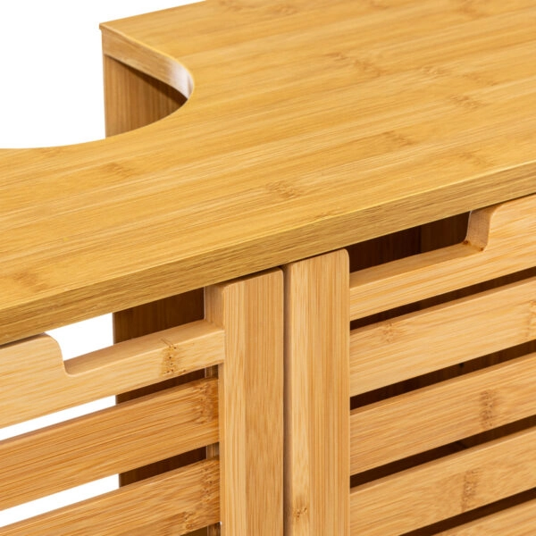 Πάγκος-ντουλάπι μπάνιου Sicela χρώμα φυσικό 60x28x80εκ