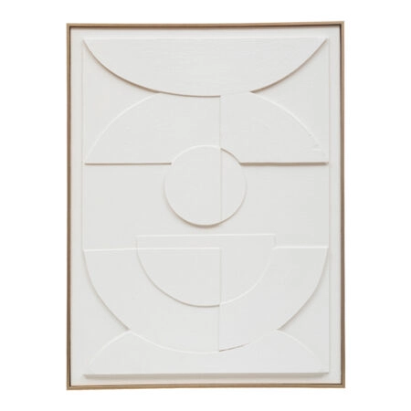 Διακοσμητικό τοίχου Louna  λευκό-φυσικό mdf 55x4x75εκ