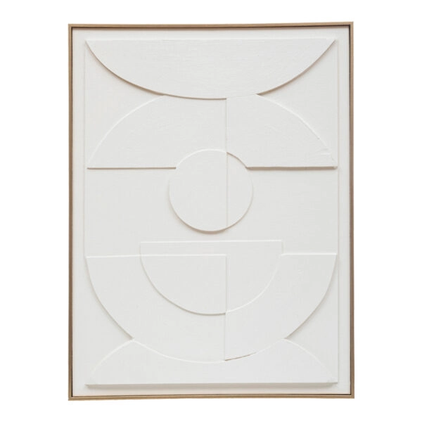 Διακοσμητικό τοίχου Louna  λευκό-φυσικό mdf 55x4x75εκ