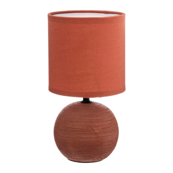 Επιτραπέζιο φωτιστικό PWL-1210  Ε14 κεραμικό σε terracotta απόχρωση Φ13x25εκ