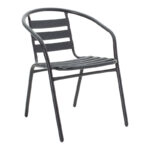 Τραπεζαρία Valor-Tade σετ 5τεμ  μέταλλο μαύρο-γυαλί 110x60x70εκ