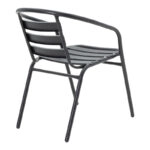 Τραπεζαρία Valor-Tade σετ 5τεμ  μέταλλο μαύρο-γυαλί 110x60x70εκ