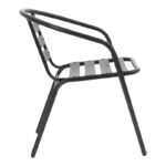 Τραπεζαρία Valor-Tade σετ 5τεμ  μέταλλο μαύρο-γυαλί 110x60x70εκ