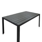 Τραπεζαρία κήπου Nares-Moly σετ 7τεμ  αλουμίνιο ανθρακί--textilene γκρι