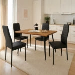 Τραπεζαρία Neve-Parker  σετ 5τμχ 120x80x75εκ