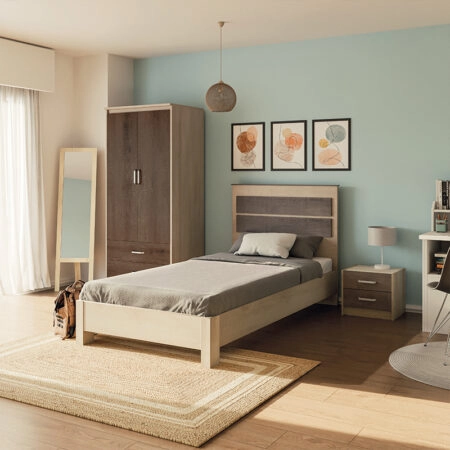 Φοιτητικό πακέτο επίπλων κρεβατοκάμαρας Comfort  σετ 3τεμ