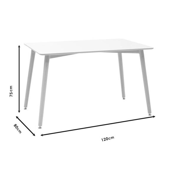 Τραπεζαρία Natali-Gaston  σετ 5τεμ μαύρο-φυσικό 120x80x76εκ