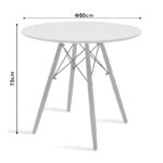 Τραπεζαρία Aurora-Julita  σετ 5τεμ pp-mdf σε γκρι-λευκό-φυσική απόχρωση Φ80x73εκ