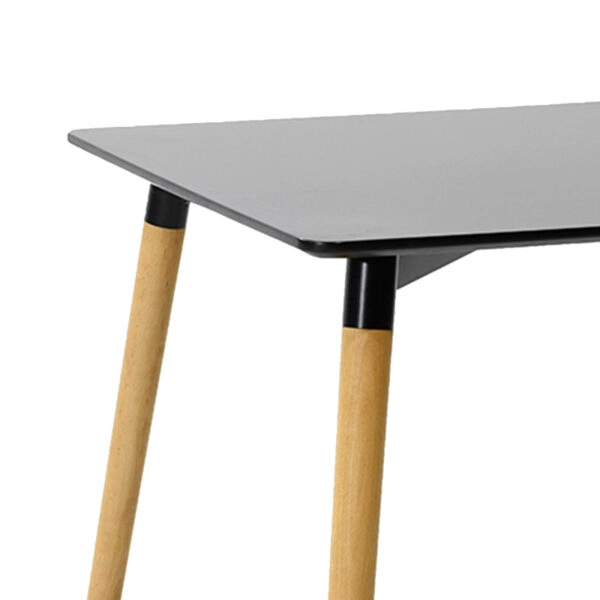 Τραπεζαρία Ezra-Natali σετ 3τεμ pp-mdf σε μαύρη-φυσική απόχρωση 80x80x76εκ