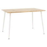 Τραπεζαρία Julita-Cuba σετ 5τεμ pp-mdf σε λευκή-sonoma απόχρωση120x80x75εκ