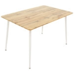 Τραπεζαρία Ezra-Cuba σετ 5τεμ pp-mdf σε λευκή-sonoma απόχρωση120x80x75εκ