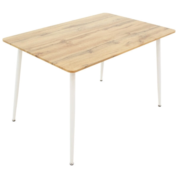 Τραπεζαρία Ezra-Cuba σετ 5τεμ pp-mdf σε λευκή-sonoma απόχρωση120x80x75εκ